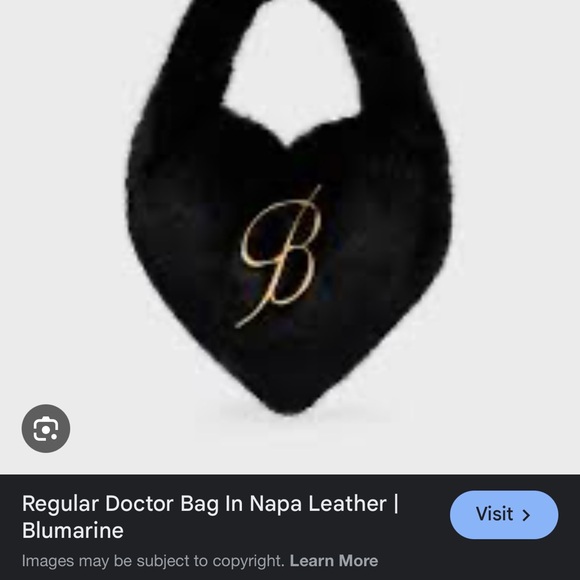 Blumarine Black Faux Fur Handbag - Picture 11 of 11